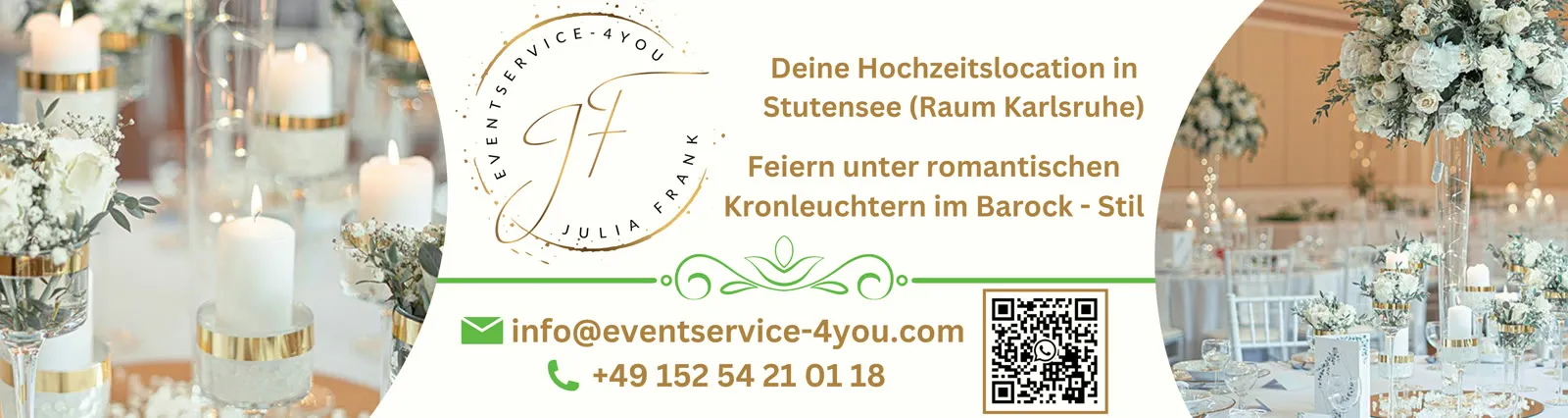 Werbebanner von Eventservice-4you — Hochzeitslocation in Stutensee