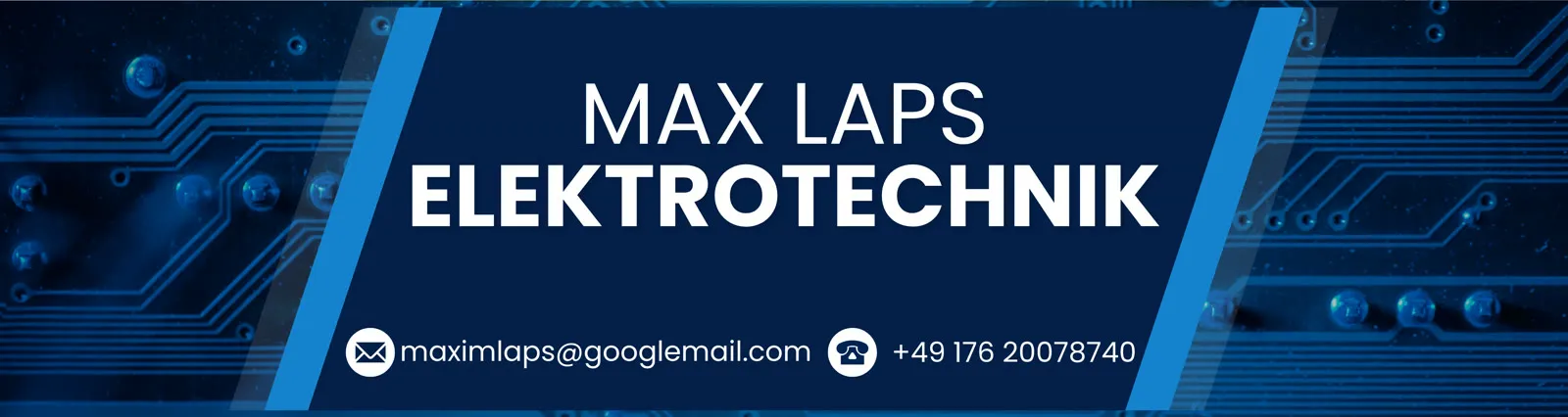 Werbebanner von Max Laps Elektrotechnik — Elektrotechnik